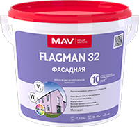 Изображение: краска flagman 32 фасадная белая матовая 11л (14,0 кг) в Минске