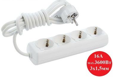 Изображение: удлинитель 4гн3м с/з белый  в Минске