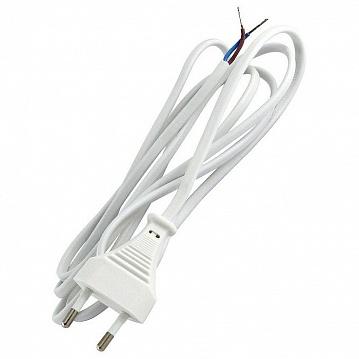 Изображение: шнур с плоской вилкой шу02 шввп 2х0,75мм2 (белый) 1,7м  в Минске