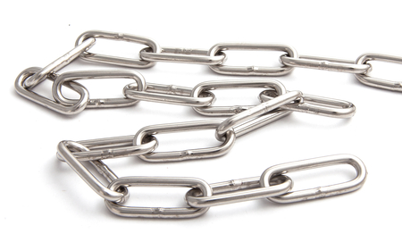 Цепь сварная длиннозвенная, оцинкованная М3 DIN 763 (бобина 100 м) 