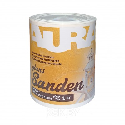 Изображение: материал декоративно-отделочный акриловый лакокрасочный «sanden glans» цвет «gold»,  банка 1 кг в Минске