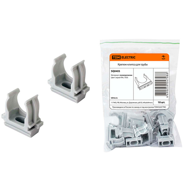 Изображение: крепеж-клипса для трубы 25мм (упак.10шт) tdm   в Минске