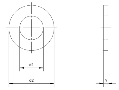 Шайба М16 цинк, DIN125 (пакет/5шт) Китай