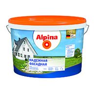 Изображение: краска alpina надежная фасадная (белая) 10 л  / 15,5 кг в Минске