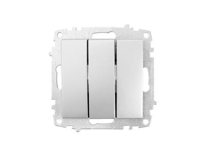 Изображение: выключатель zena vega 3-кл, серебро т.м.el-bi в Минске