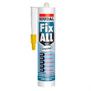 Герметик гибридн.Soudal Fix All Crystal (прозрачный) (290мл)