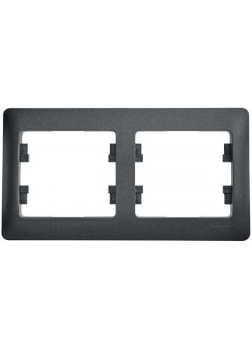 Изображение: рамка glossa 2-пост, гориз. антрацит т.м.schneider electric в Минске