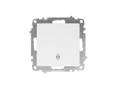 Изображение: выключатель zena vega 1 кл.проходной, белоснежный т.м.el-bi в Минске