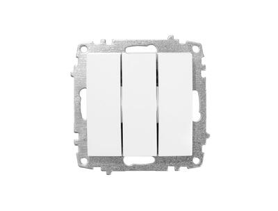 Изображение: выключатель zena vega 3-кл, белоснежный т.м.el-bi в Минске