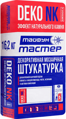 Изображение: штукатурка декоративная мозаичная тайфун -мастер deko-nk, компонент а (гранит 04) 16,2 кг в Минске