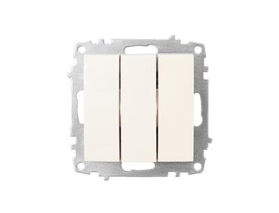 Изображение: выключатель zena vega 3-кл, кремовый т.м.el-bi в Минске