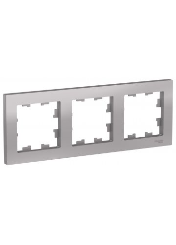 Изображение: рамка  atlasdesign 3-пост. универ. (алюминий) т.м.schneider electric в Минске