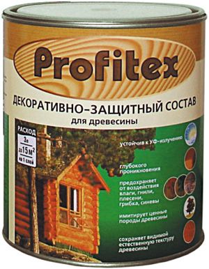 Изображение: состав profitex декоративно-защитный для древесины светлый орех 1,0л (0,7кг)  в Минске
