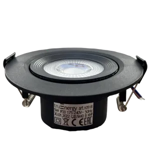 Изображение: cветильник светодиодный встраиваемый поворотный направленного света, круг, 5w, черный, т.м.truenergy в Минске