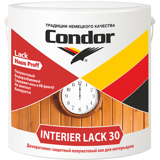 Изображение: лак вд-ак «interier lack-30» (интерьер лак-30) (банка 0,4кг) в Минске