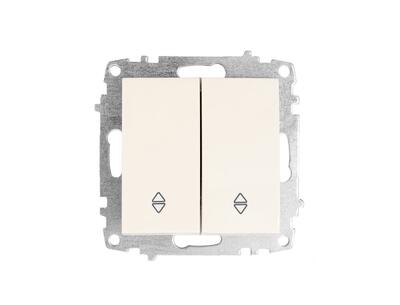 Изображение: выключатель zena vega 2-кл проходной, кремовый т.м.el-bi в Минске