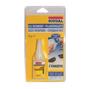 Клей монтажный Soudal 84A Cyanofix цианоакриловый (прозрачный) (бутылка 20г) супербыстрый