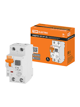 Картинка: выключатель авт. дифференциального тока  63 с16 30 ма tdm  в Минске