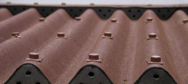 Изображение: заполнитель карниза ондулин (серый) в Минске