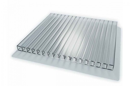 Поликарбонат сотовый 10 мм (Прозрачный) (1,0) 2100*6000 