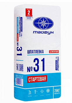 Картинка: шпатлевка тайфун-мастер № 31 цементная (25кг) в Минске