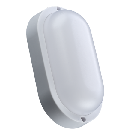 Изображение: светильник светодиодный пылевлагозащищенный 12w, 6000 к, овал, серия button, уп.пленка,truenergy в Минске