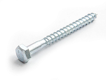Саморез с 6-гранной головкой 6х140 острый, оцинк (с этик. 1шт)