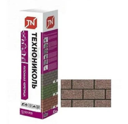 Изображение: черепица рулонная технониколь кирпичная кладка, коричневая (8 м2/рул) (25 рул/под) в Минске