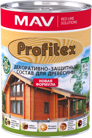 Изображение: состав profitex декоративно-защитный для древесины махагон 3л (2,2кг)  в Минске