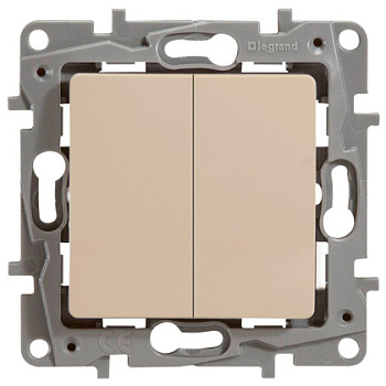 Картинка: выключатель с/подсв. 2-кл. (слоновая кость) legrand etika в Минске
