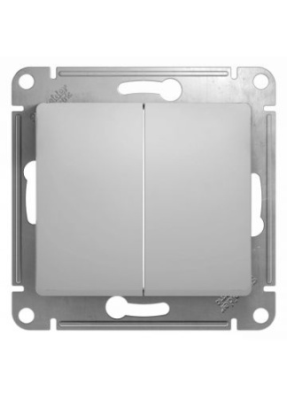 Изображение: выключатель glossa gsl000351 2-кл., алюм. т.м.schneider electric в Минске