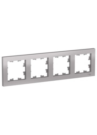 Изображение: рамка atlasdesign 4-пост. универ. (алюминий) т.м.schneider electric в Минске