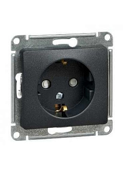 Картинка: розетка glossa с/з с/ш антрацит арт. gsl000745 т.м.schneider electric в Минске