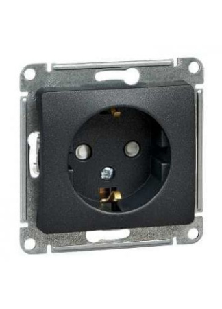 Изображение: розетка glossa с/з с/ш антрацит арт. gsl000745 т.м.schneider electric в Минске