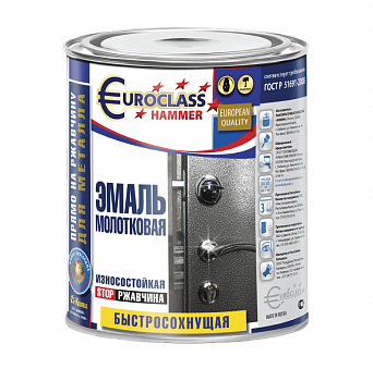 Картинка: эмаль декоративная "euroclass" с молотковым эффектом золотистая 0,4 кг в Минске