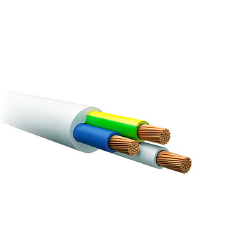 Картинка: провод пвс 3х1,5 (2х1,5+.1х1,5) гост (100м),белый tdm в Минске
