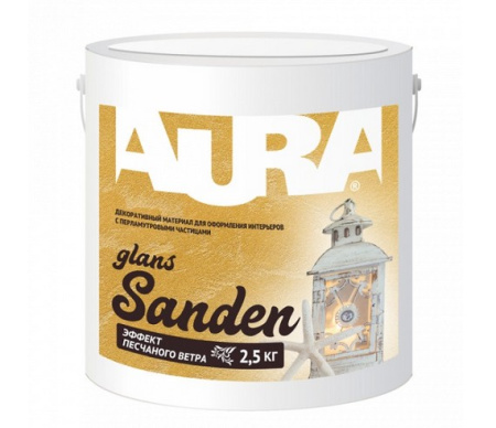 Изображение: материал декоративно-отделочный акриловый лакокрасочный «sanden glans» цвет «gold»,  банка 2,5 кг в Минске