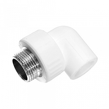 Картинка: угол комбинир. нр 25х3/4 90  (белый) 4504fp (рф) в Минске