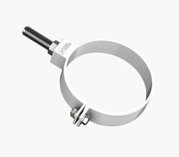 Картинка: хомут трубы тн пвх, универсальный белый  в Минске