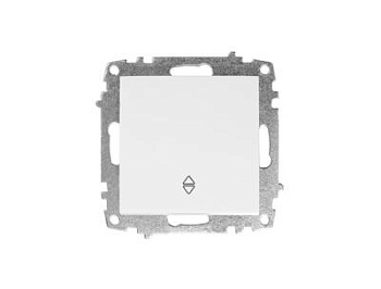 Картинка: выключатель zena vega 1 кл.проходной, белоснежный т.м.el-bi в Минске