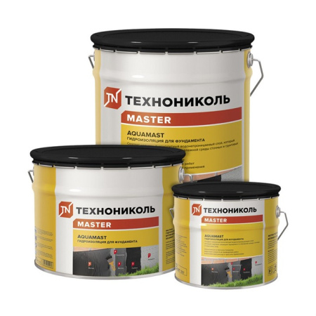 Изображение: мастика битумная холодная aquamast  ведро 18кг (для фундамента)  в Минске