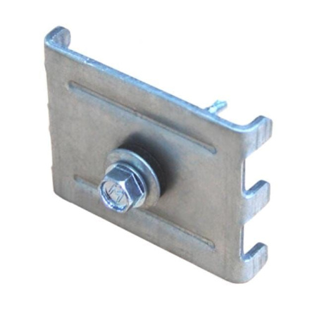 Изображение: комплект крепежа (саморез 5,5х32, скоба 40х40, пластиковый вкладыш) цинк в Минске