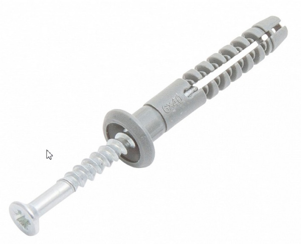 Дюбель-гвоздь 6х80 грибов. п/п, в коробке с окном EKT (упак/100шт) 