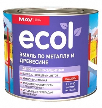 Картинка: эмаль ecol по металлу и древесине (пф-115с) белая матовая 2,4л (2кг) в Минске