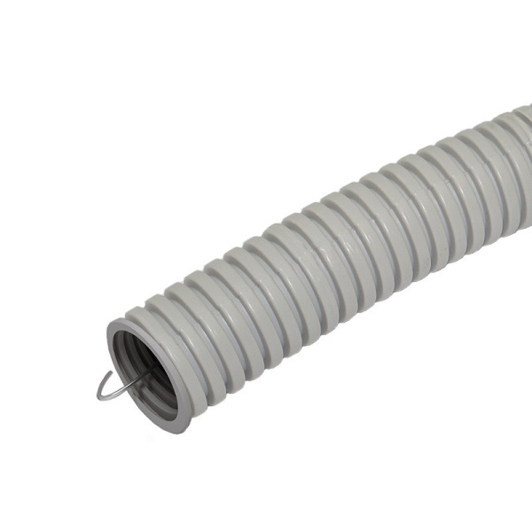 Изображение: труба гофр. 25мм пвх (серая) с зонд легкая (50м в бухте)  в Минске