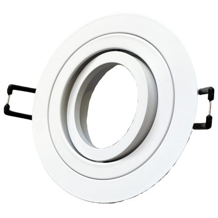 Изображение: светильник встраиваемый поворотный под лампу gu5.3, алюминий, круг, белый, ip20, trueenergy    в Минске