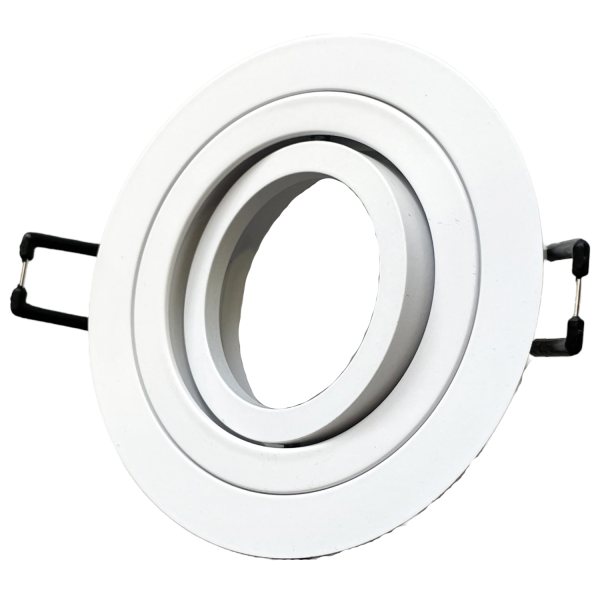 Изображение: светильник встраиваемый поворотный под лампу gu5.3, алюминий, круг, белый, ip20, trueenergy    в Минске