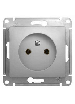 Картинка: розетка glossa gsl000341 б/з б/ш, алюм. т.м.schneider electric в Минске