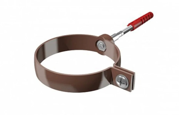 Изображение: хомут трубы тн пвх универсальный l=140 (коричневый)  в Минске