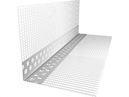 Изображение: угол перфорированный пвх с сеткой 100х150х3000мм (в пач. 50шт)   рб в Минске